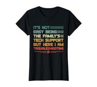 It's Not Easy Being the Family's Tech Support Value Graphic T-Shirt, Women, Black, L