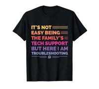 It's Not Easy Being the Family's Tech Support - Vintage Value Graphic T-Shirt, Men, Black, XL