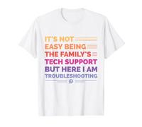 It's Not Easy Being the Family's Tech Support - Vintage Value Graphic T-Shirt, Men, White, S