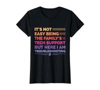 It's Not Easy Being the Family's Tech Support - Vintage Value Graphic T-Shirt, Women, Black, S