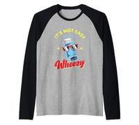 It's Not Easy Being Wheezy Asthma Inhaler Breathing Allergy Raglan Baseball Tee
