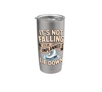 It's Not Falling It's an Unplanned Lie Down Ice Skating Stainless Steel Insulated Tumbler