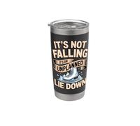It's Not Falling It's an Unplanned Lie Down Ice Skating Stainless Steel Insulated Tumbler