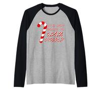Its Not Going to Lick Itself Candy Cane Funny Christmas Joke Raglan Baseball Tee