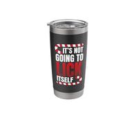 It's Not Going to Lick Itself Candy Cane Stainless Steel Insulated Tumbler