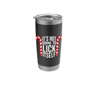 It's Not Going to Lick Itself Funny Christmas Candy Cane Stainless Steel Insulated Tumbler