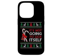 It's Not Going to Lick Itself - Funny Ugly Christmas Sweater Case for iPhone 14 Pro