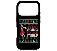 It's Not Going to Lick Itself - Funny Ugly Christmas Sweater Case for iPhone 17 Pro