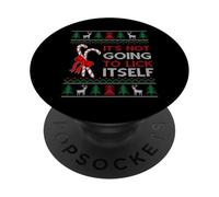 It's Not Going to Lick Itself - Funny Ugly Christmas Sweater PopSockets Adhesive PopGrip