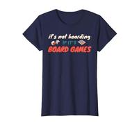 It's Not Hoarding If It's Board Games Game Night Board Gamer T-Shirt, Women, Navy Blue, X-Large