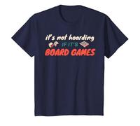 It's Not Hoarding If It's Board Games Game Night Board Gamer T-Shirt, Youth, Navy Blue, 3T