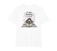 It's Not Hoarding If It's Books - Bookworm's Dream T-Shirt, Men's Big and Tall, White, 2X Tall