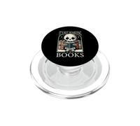 It's Not Hoarding If It's Books Reading Skeleton Book Reader PopSockets PopGrip for MagSafe