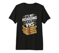 It's Not Hoarding If It's VHS Funny Retro Vintage Movie Premium T-Shirt