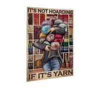 It'S Not Hoarding If It'S Yarn Vintage Art Vertical Poster,Jigsaw Puzzle 1000 Puzzle Pieces,Puzzle Enthusiasts