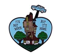 It's Not Much But It's Home Personalized Brooch Sweet And Warm House Badge for Clothes Hats Coats DIY Decoration Wedding/Housewarming/Family Member Enamel Pin Gift