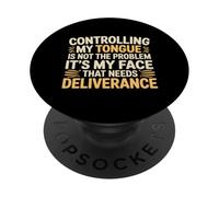 It's Not My Tongue It's My Face That's The Issue - PopSockets Adhesive PopGrip