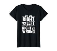 It's Not Right vs Left, It's Right vs Wrong Value Graphic T-Shirt, Women, Black, M