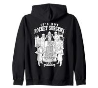 It's Not Rocket Surgery Sarcastic Science Funny Scientist Zip Hoodie