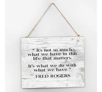 It's Not So Much What We Have in This Life Vintage Wall Décor Established Wood Sign 10x12 Inch Custom Wall Art Wood Plaque with Sayings Home Decor for Living Room Office