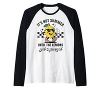 It's Not Summer Until The Lemons Get Squeezed Retro Lemonade Raglan Baseball Tee