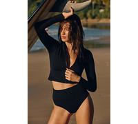 It's Now Cool The Contour UV Protection Rashguard at Free People in Black, Size: Small - female