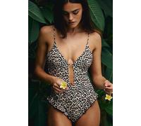 It's Now Cool The Peplum One-Piece Swimsuit at Free People in Jaguar, Size: Small - female