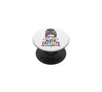 It's Official I'm The Favorite Daughter Funny Kid Son PopSockets Adhesive PopGrip
