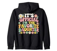 It's Official I'm The Favorite Daughter Funny Kid Son Zip Hoodie