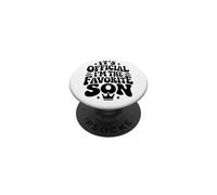 It's Official I'm the Favorite Son Funny Kid Son Daughter PopSockets Adhesive PopGrip