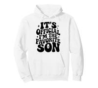 It's Official I'm the Favorite Son Funny Kid Son Daughter Pullover Hoodie