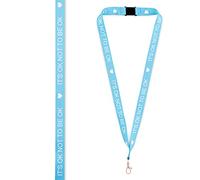 It's OK Not To Be OK Mental Health Awareness Lanyard Work ID Business Lanyards Men's Women's (Blue)