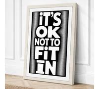 It's OK Not to Fit In Canvas Wall Art Print 18x12 Inch (46 x 30 cm)