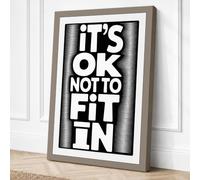 It's OK Not to Fit In Canvas Wall Art Print 18x12 Inch (46 x 30 cm)