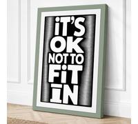 It's OK Not to Fit In Canvas Wall Art Print 18x12 Inch (46 x 30 cm)