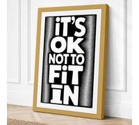 It's OK Not to Fit In Canvas Wall Art Print 18x12 Inch (46 x 30 cm)