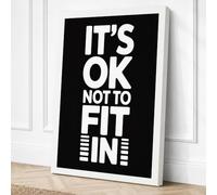 It's OK Not To Fit In Canvas Wall Art Print 18x12 Inch (46 x 30 cm)
