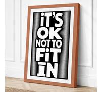 It's OK Not to Fit In Canvas Wall Art Print 18x12 Inch (46 x 30 cm)