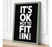 It's OK Not To Fit In Canvas Wall Art Print 24x16 Inch (61 x 41 cm)