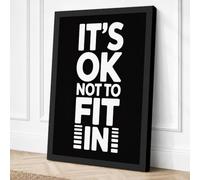 It's OK Not To Fit In Canvas Wall Art Print 30x20 Inch (76 x 51 cm)