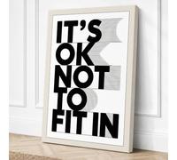 It's OK Not to Fit In Canvas Wall Art Print 36x24 Inch