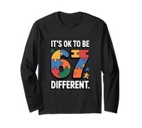 Its Ok to Be 6 7 Different Autism Puzzle Support Long Sleeve T-Shirt