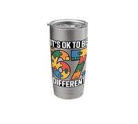 Its Ok to Be 6 7 Different Autism Puzzle Support Stainless Steel Insulated Tumbler