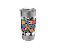 Its Ok to Be 6 7 Different Autism Puzzle Support Stainless Steel Insulated Tumbler