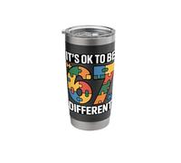 Its Ok to Be 6 7 Different Autism Puzzle Support Stainless Steel Insulated Tumbler