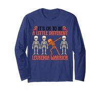 Its OK to Be A Little Different Leukemia Warrior Skeleton Long Sleeve T-Shirt