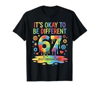 It's Ok to Be Different 67 Six Seven Autism Awareness Kids T-Shirt