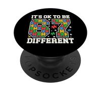 It's Ok to Be Different 67 Six Seven Puzzle Autism Awareness PopSockets Adhesive PopGrip