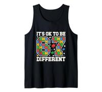 It's Ok to Be Different 67 Six Seven Puzzle Autism Awareness Tank Top