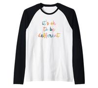 Its Ok To Be Different Autism Awareness Acceptance Kid Women Raglan Baseball Tee